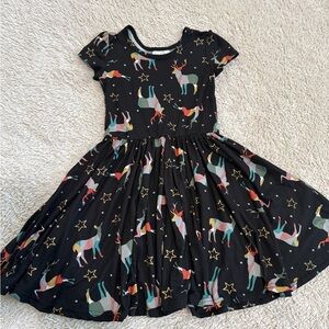 Kids Black Unicorn Dress